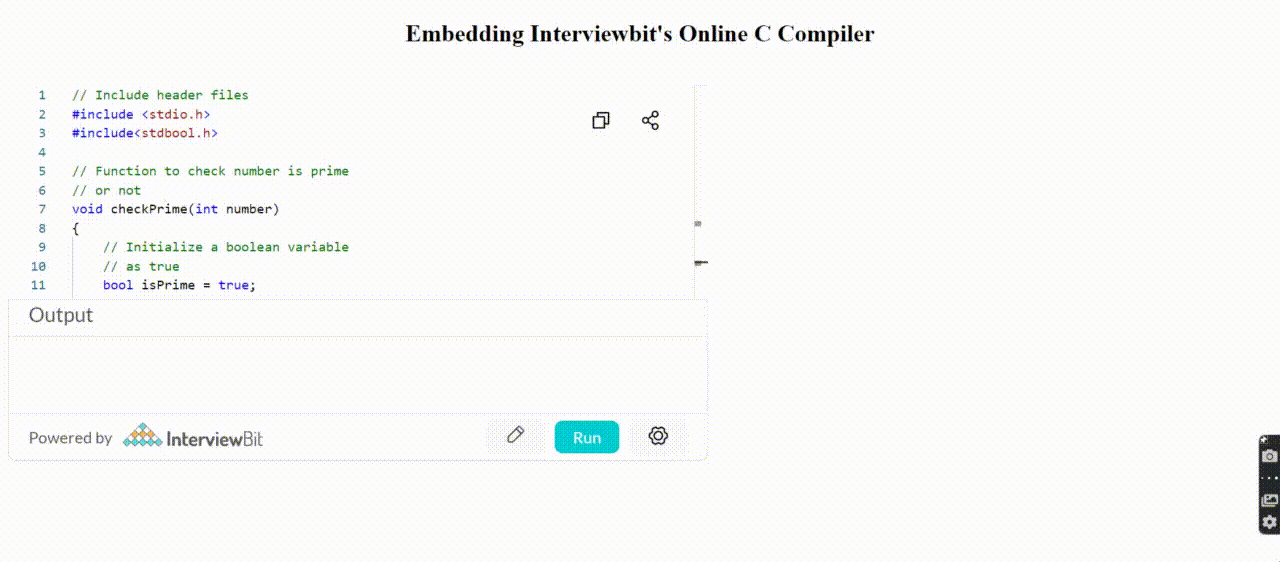 Embedding an online compiler into a website - GeeksforGeeks