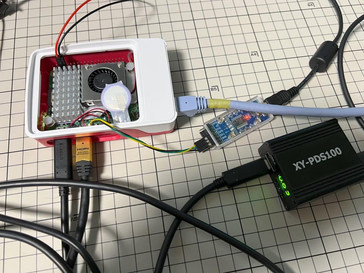 電源が入っているデバイス達の様子