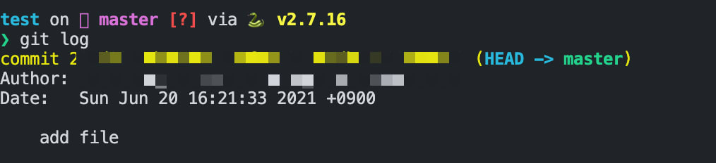 git logで確認