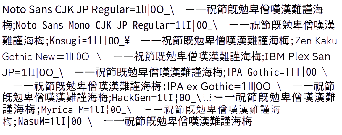 fontサンプル1
