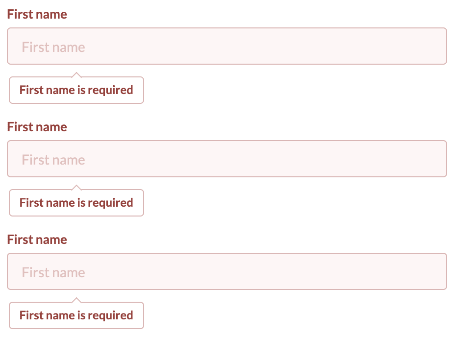 エラーが有る場合の見た目
