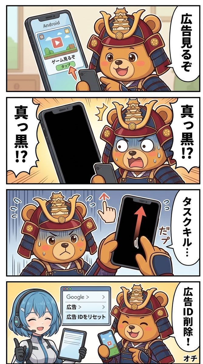 【DQW】Androidで多発!広告真っ黒フリーズとタスクキル地獄の脱出法