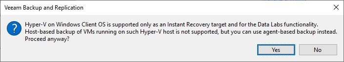 ホストベース バックアップ 未対応メッセージ