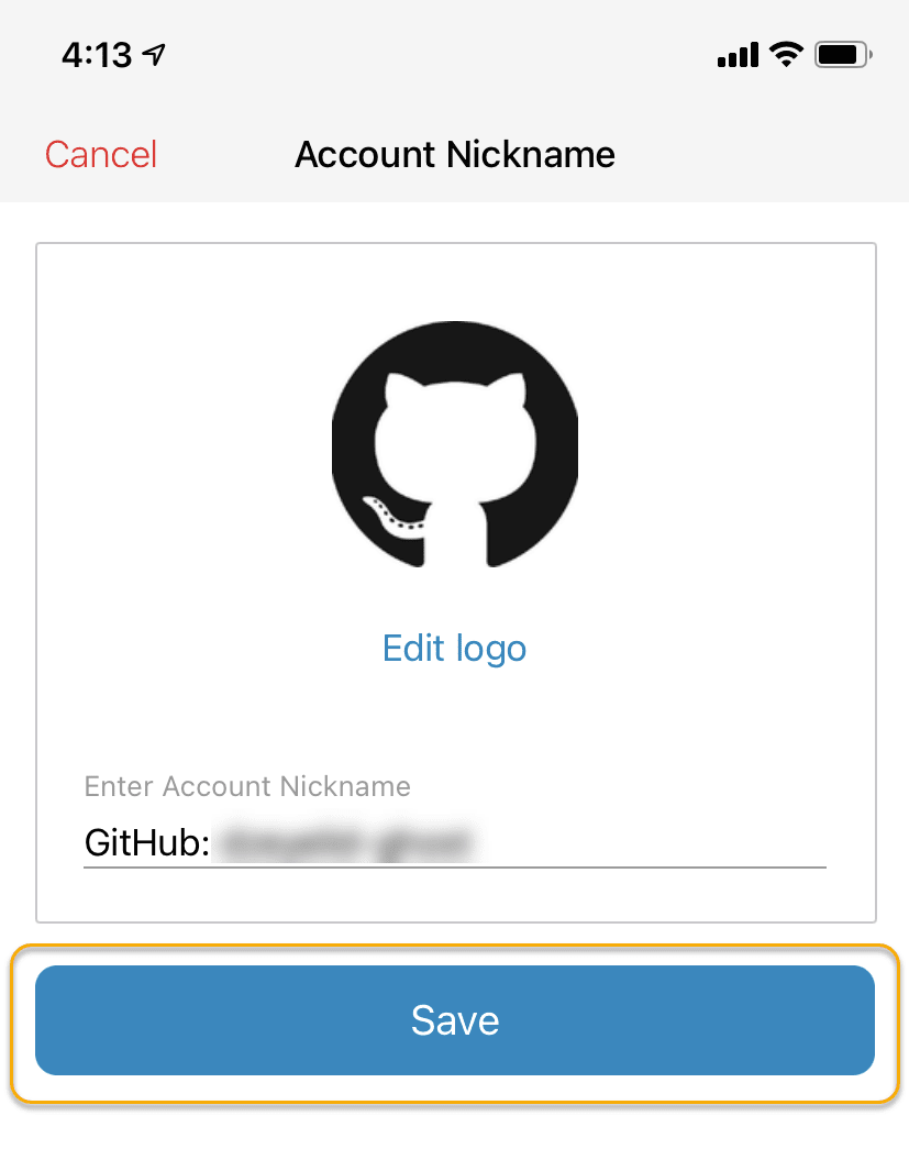 Configure the information of GitHub and save it