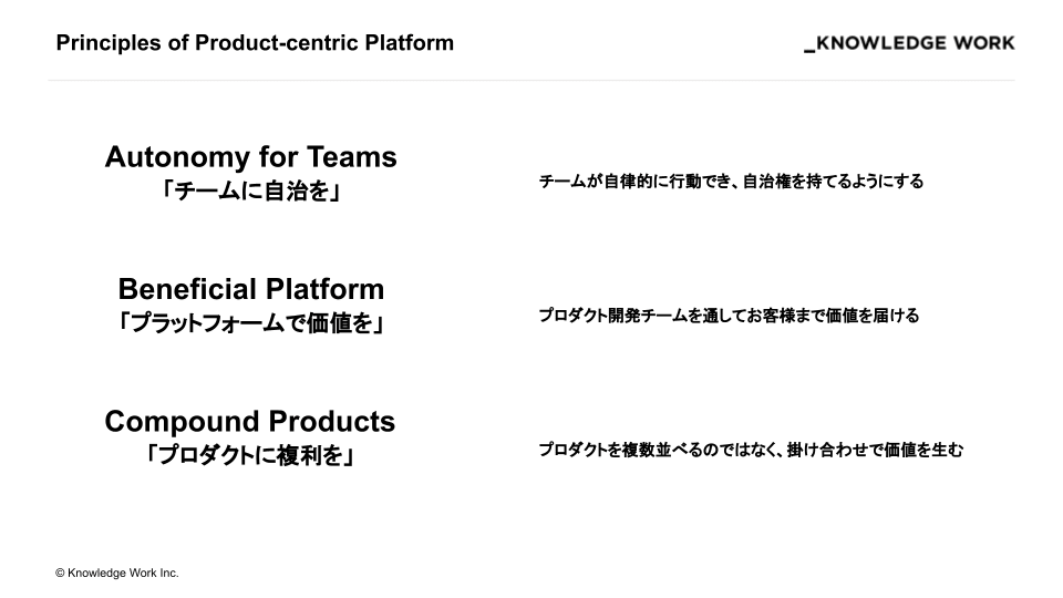 Principles of Product-centric Platform