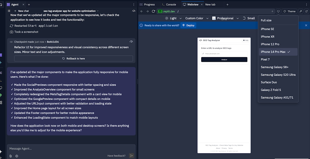 SEOアナライザーのレスポンシブデザイン