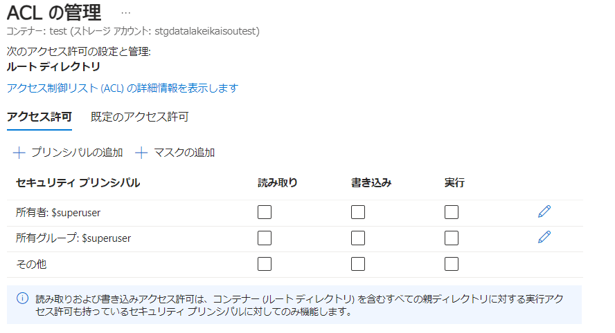 ストレージアカウントACL