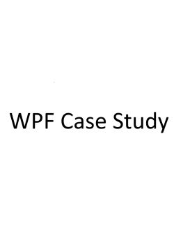 WPF Case Study