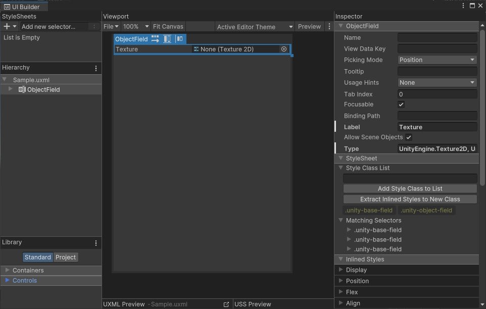 UI ToolKit上のObjectField