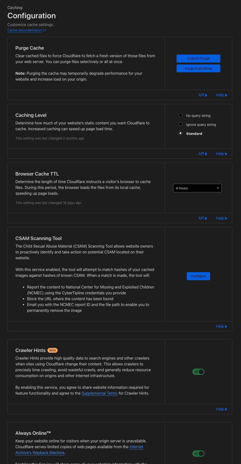 CDN設定オプション