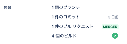 JiraとGitHubが連携されている様子