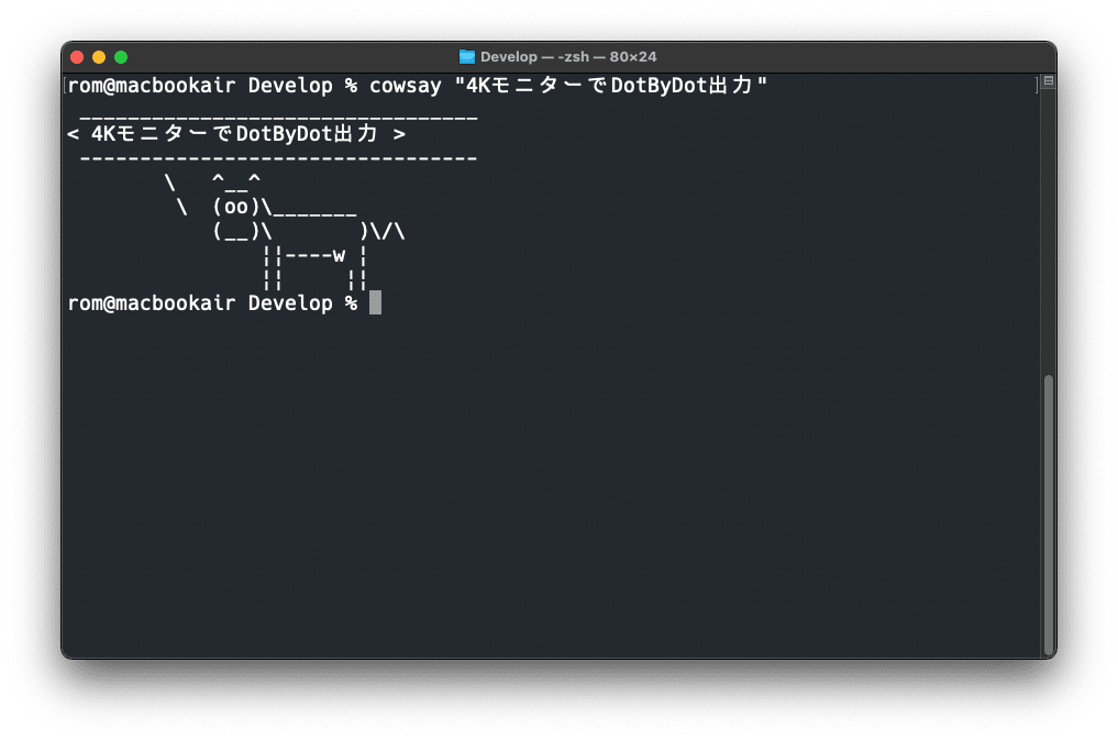 4Kドットバイドット表示