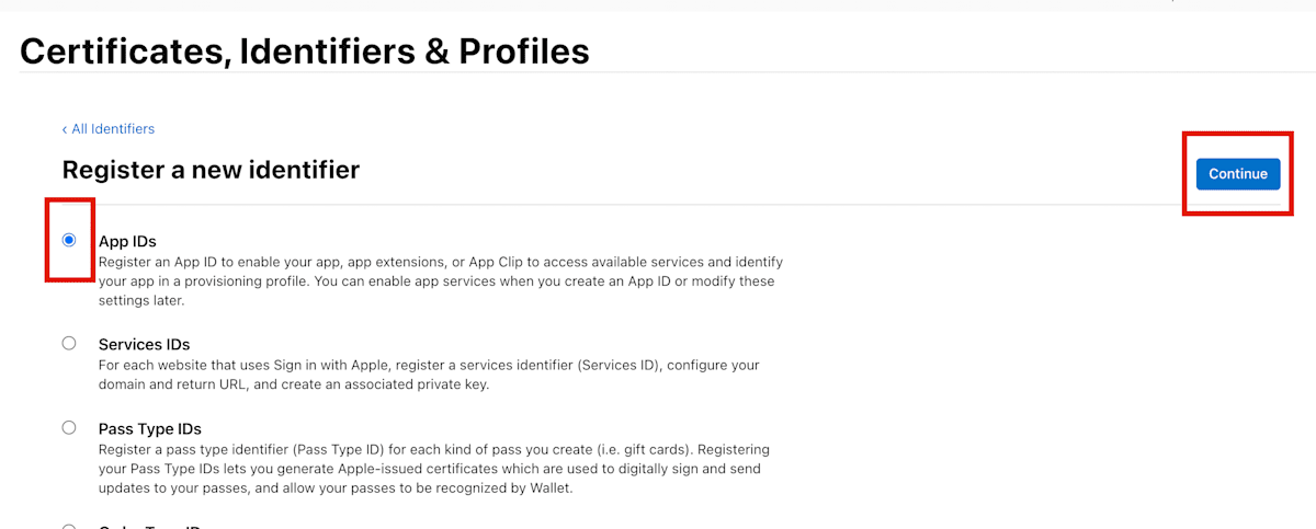 App IDs の追加