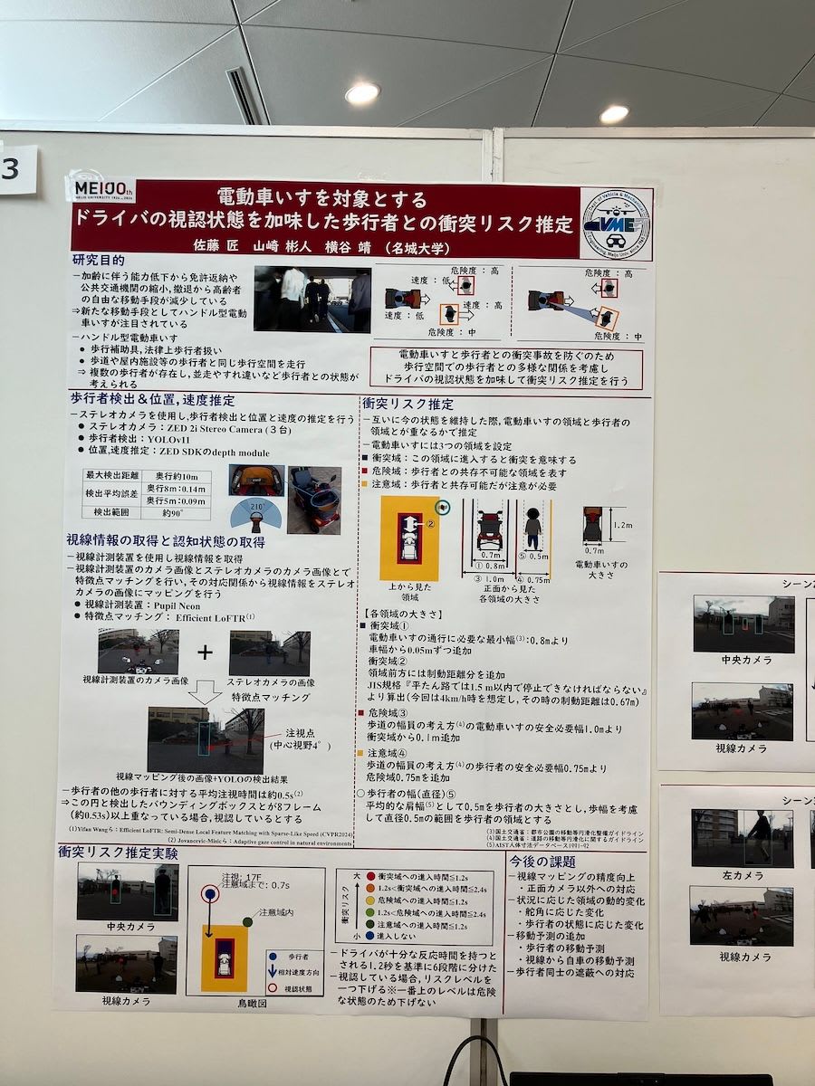電動車いすを対象とするドライバの視認状態を加味した歩行者との衝突リスク推定