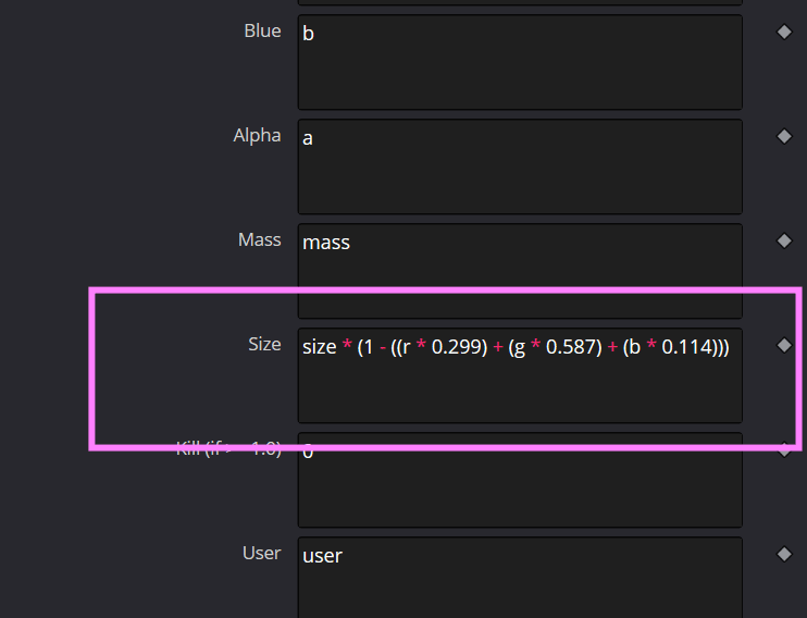 pCustom size setting