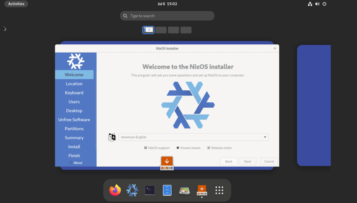 NixOS installer