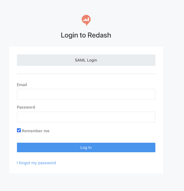 login page