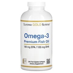 California Gold Nutrition, オメガ3プレミアムフィッシュオイル、魚ゼラチンソフトジェル240粒