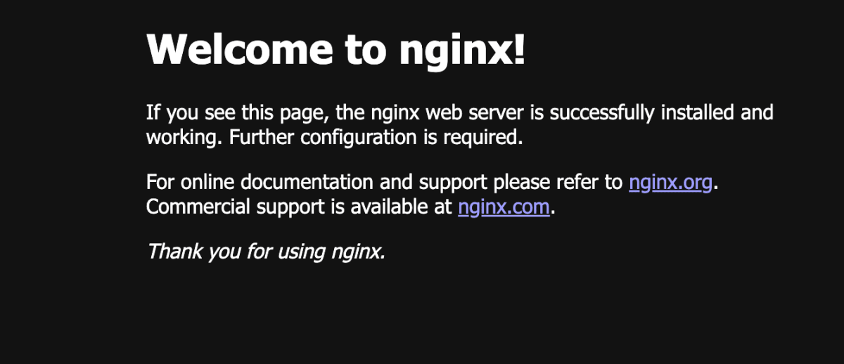 デフォルトのnginxルートファイル