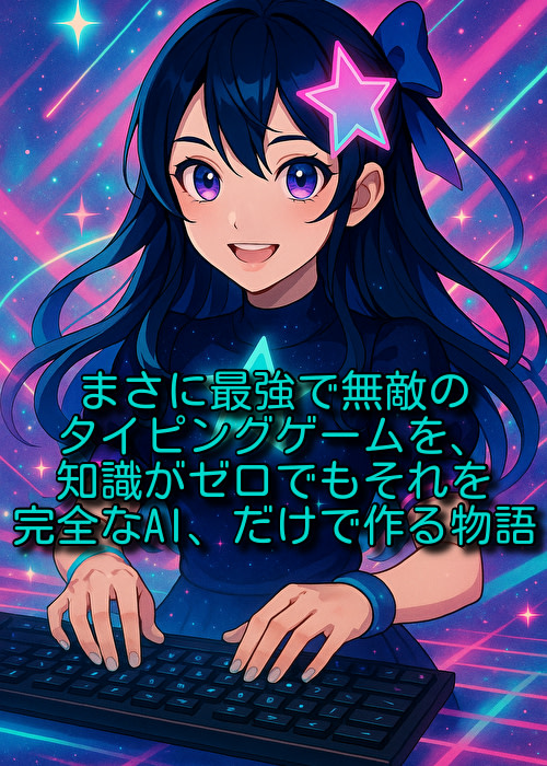 まさに最強で無敵のタイピングゲームを、知識がゼロでもそれを完全なAI、だけで作る物語