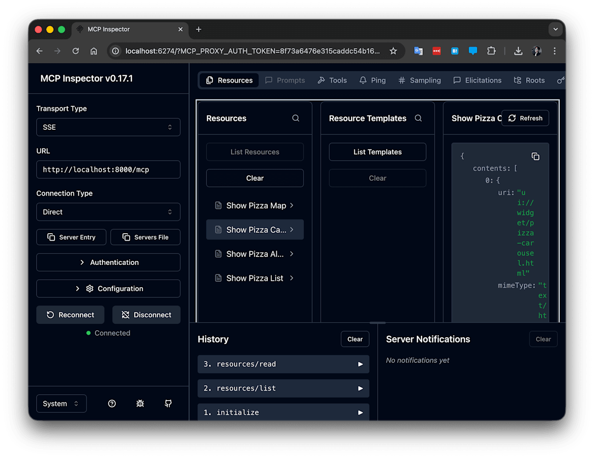 Inspector サンプル