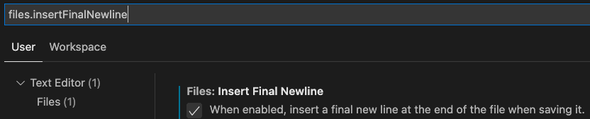 insertFinalNewline