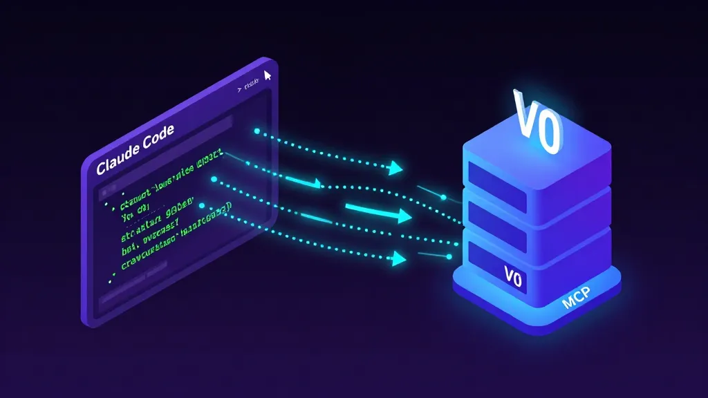 Claude Code と V0 MCP の連携イメージ