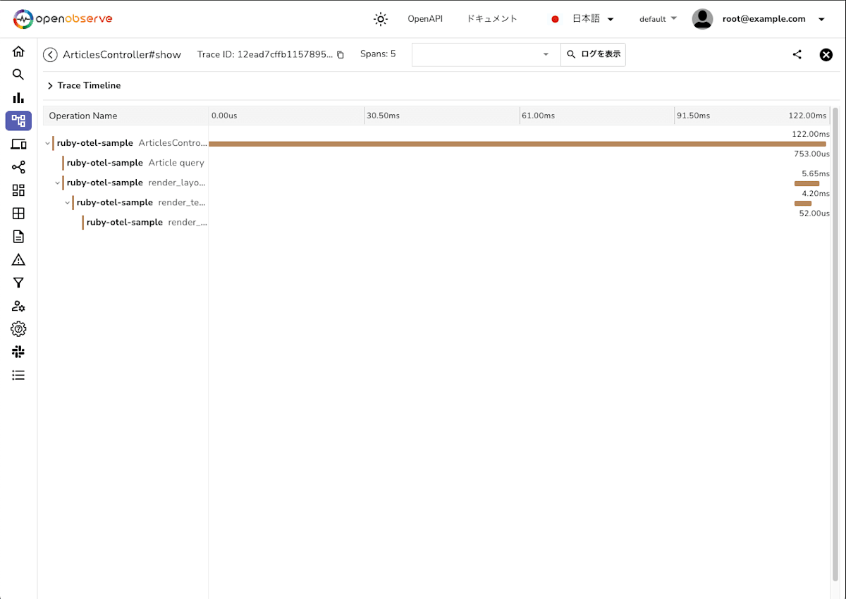 OpenObserve Trace2