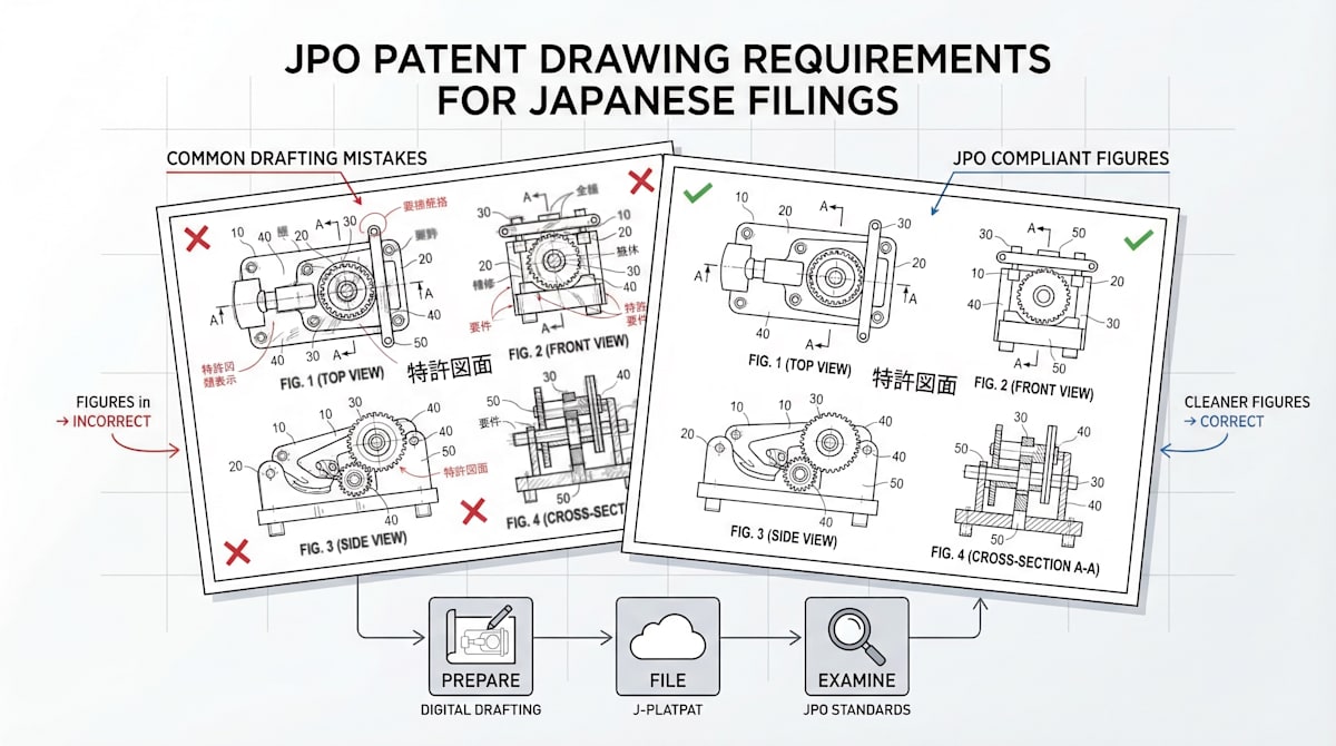 JPO特許図面が「形式拒絶」される本当の理由——日本出願で図面を通す