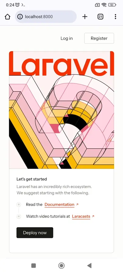 Laravel初期画面その2
