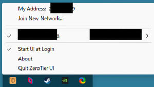 Windows側ZeroTier設定
