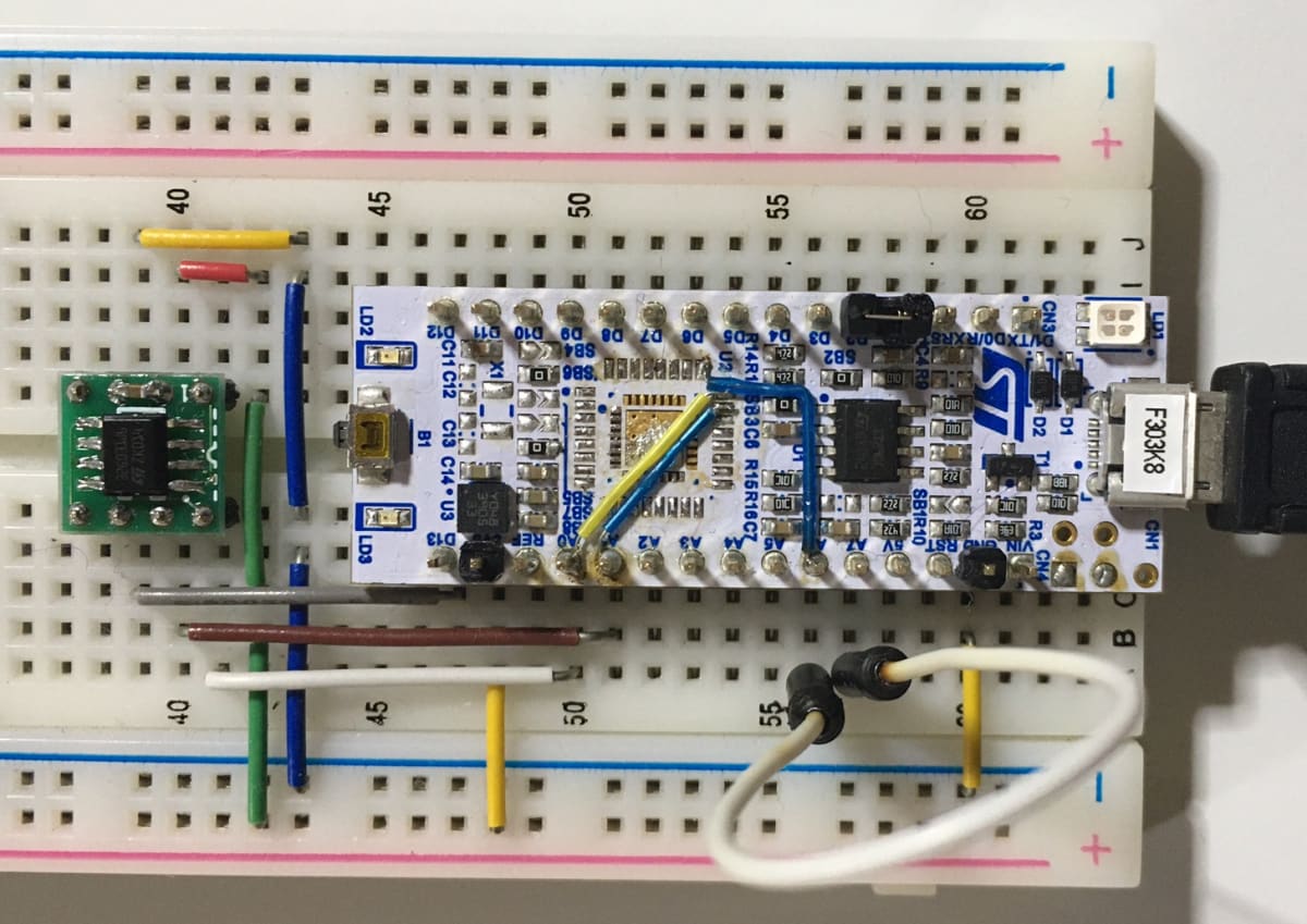 配線後のNucleo-32
