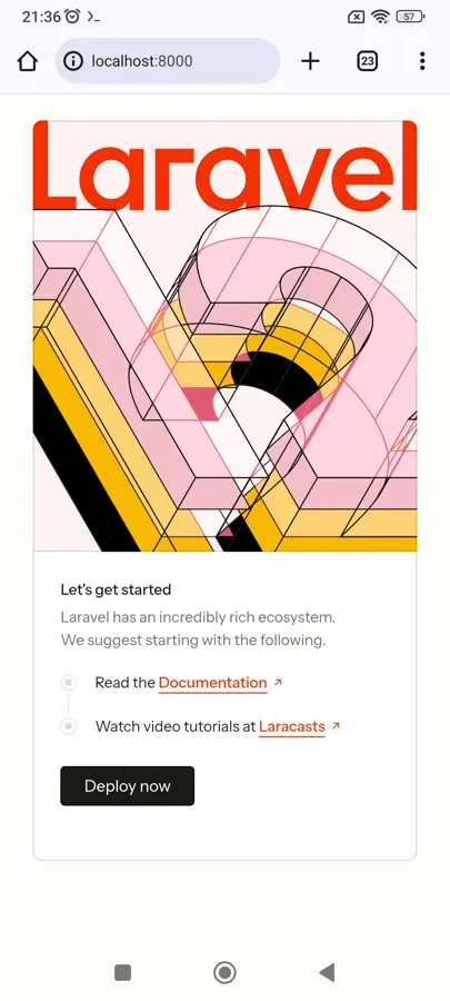 Laravel初期画面