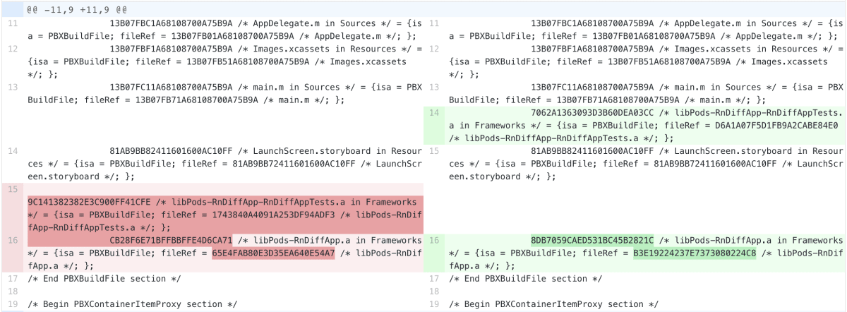 project.pbxprojの差分