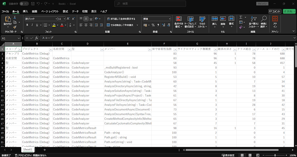 Visual Studio 2022のExcel出力