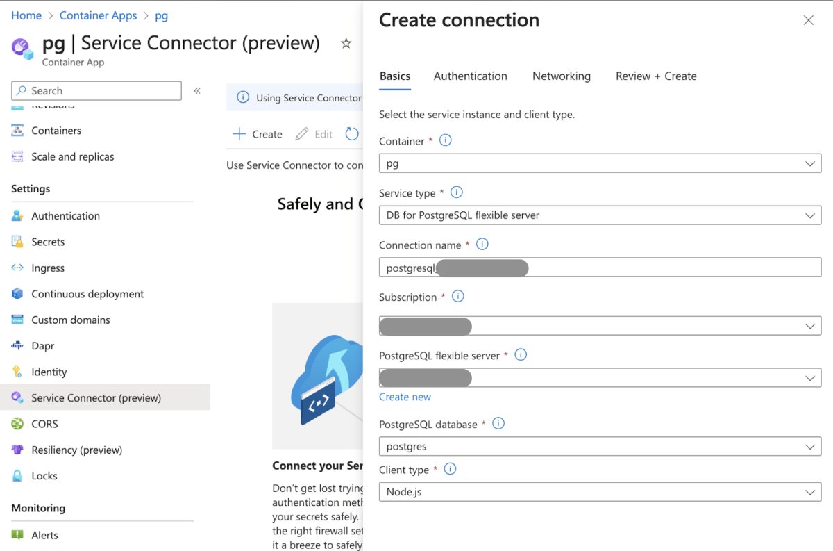 Service Connectorの設定