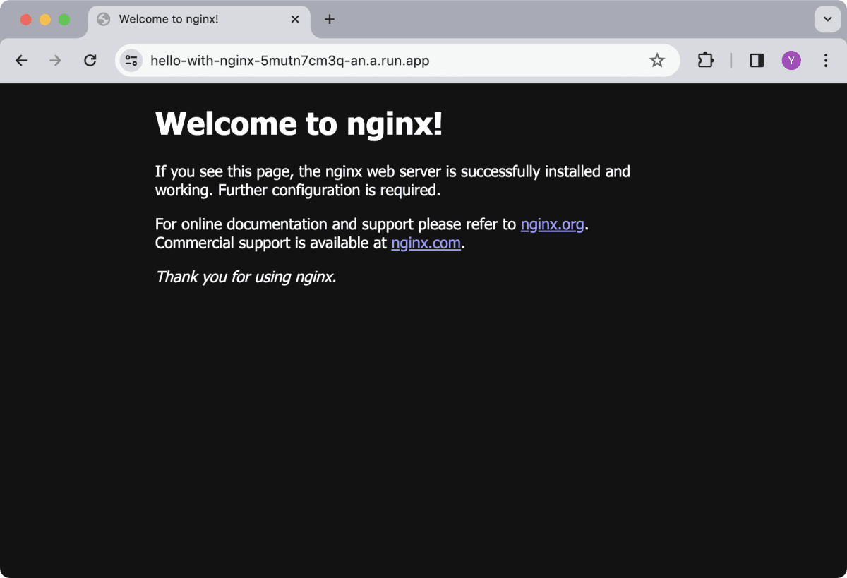 Nginx コンテナ