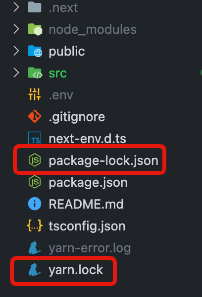 package-lock.jsonとyarn.lockが共存