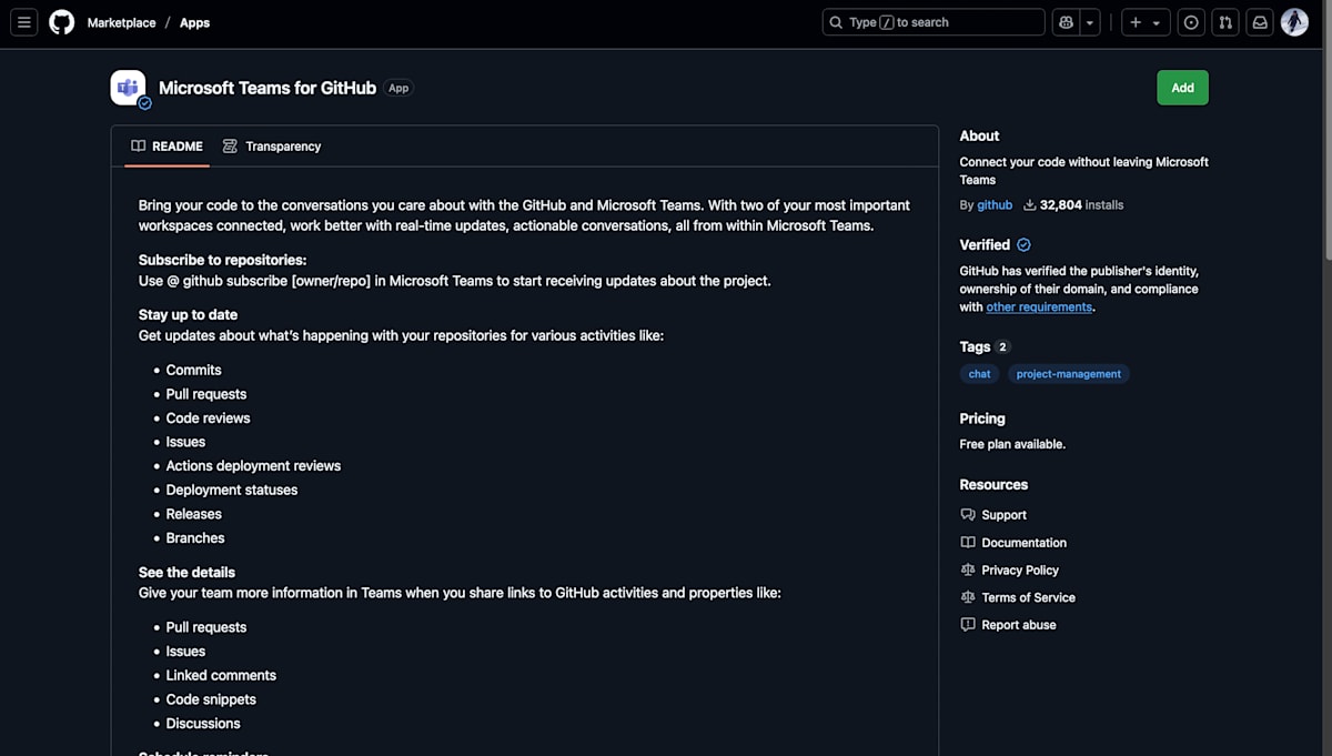 Setup Teams on Github (1)