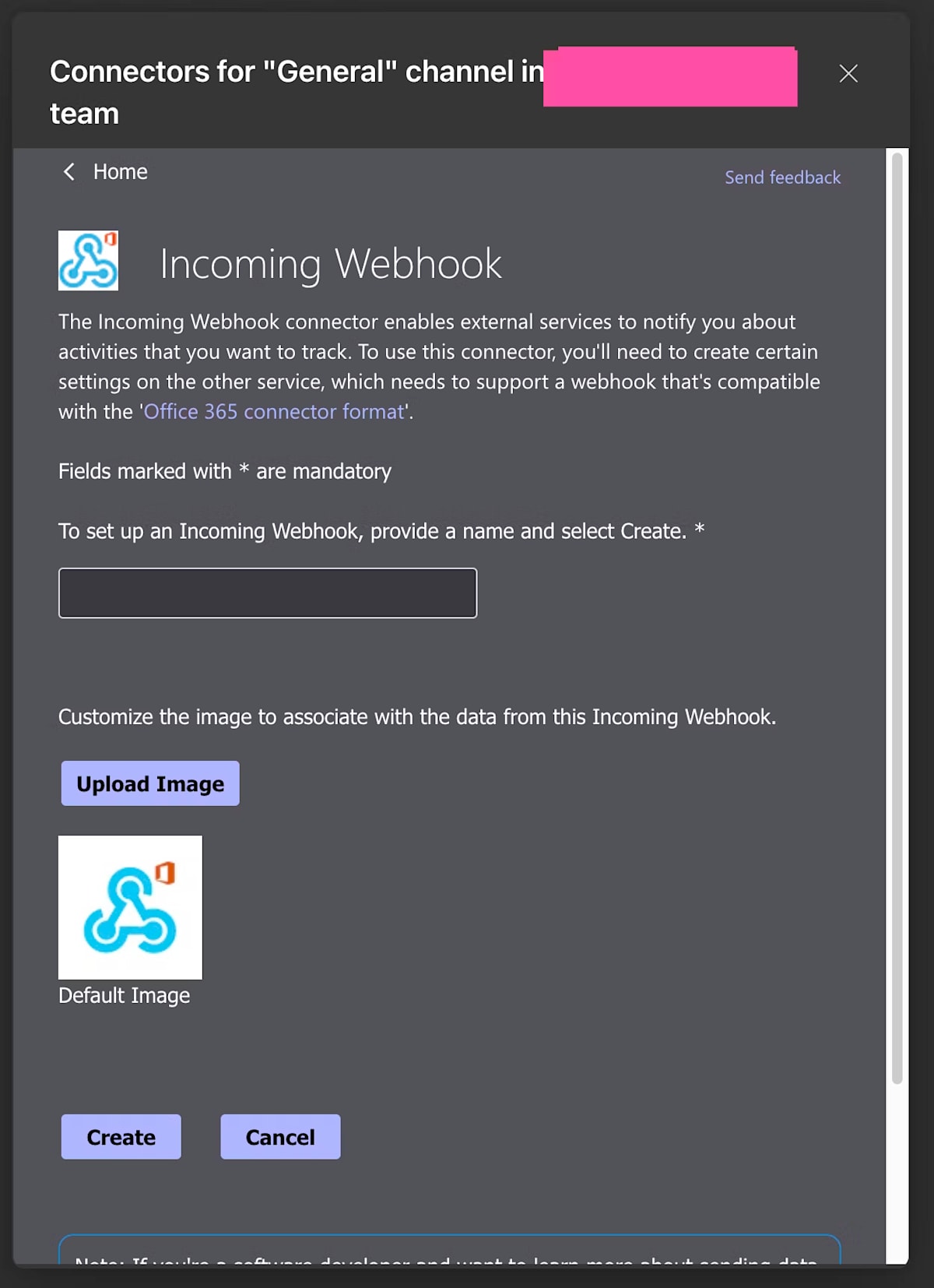 Copy issued Webhook URL