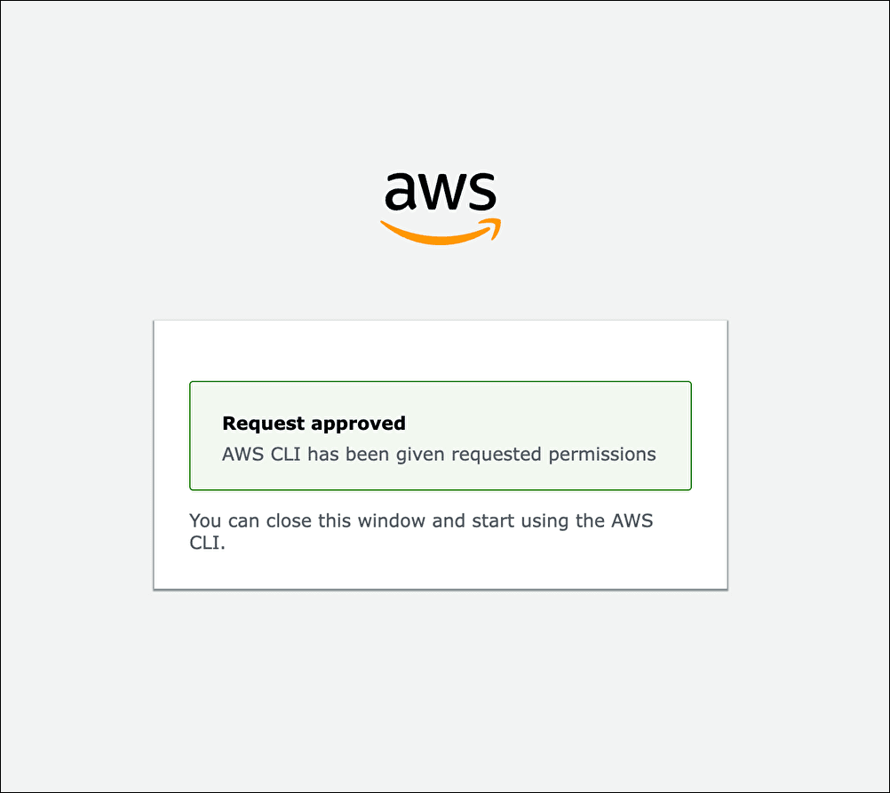 Request approved画面