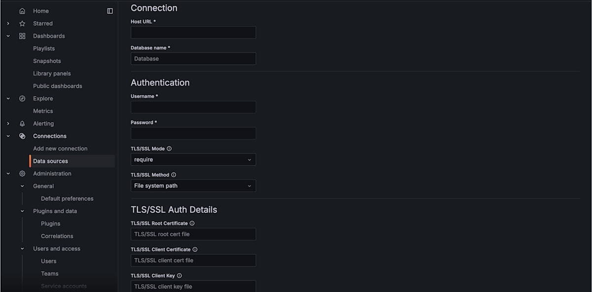 Grafana-connection