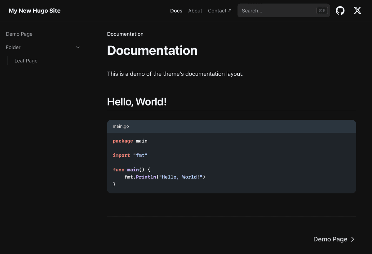 hugo-on-amplify-document-page