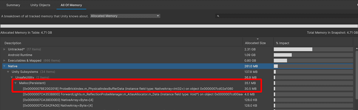 Native Array No Streaming