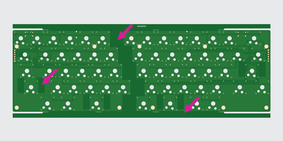 mfk60 のJLPCBの回路基板のプレビュー