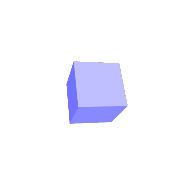 斜めから見た立方体