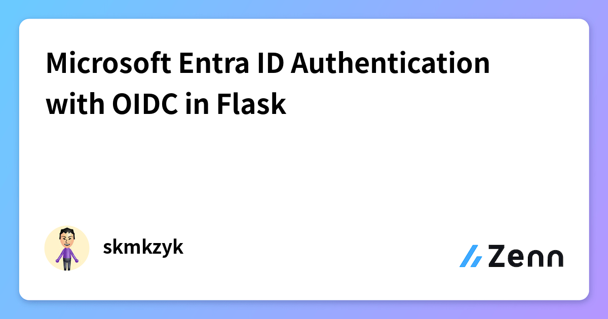 Microsoft Entra ID Authentication with OIDC in Flask