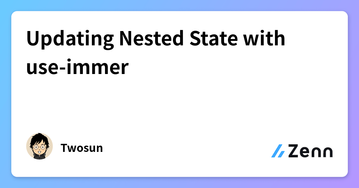 Updating Nested State with use-immer