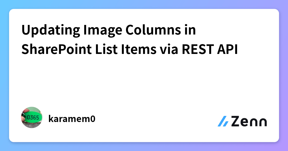 Updating Image Columns in SharePoint List Items via REST API