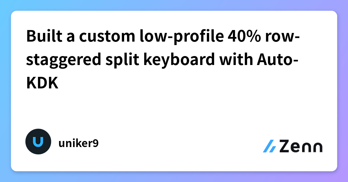Built a custom low-profile 40% row-staggered split keyboard with Auto-KDK